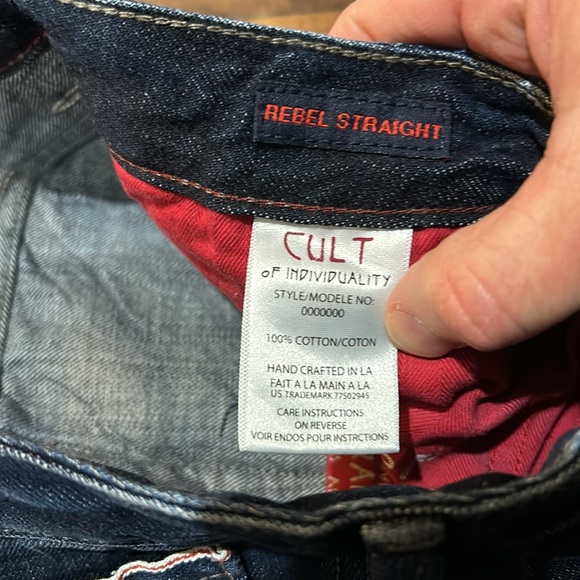 NWT Cult of Individuality Sample Rebel Straight SELVEDGE Denim Jeans #C223 - Picture 4 of 10